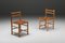 French Wood & Leather Dining Chairs, Mid-Century Modern, Craftsmanship, 1950s 6