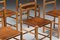 French Wood & Leather Dining Chairs, Mid-Century Modern, Craftsmanship, 1950s 2