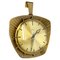 Hollywood Regency German Brass Wall Clock from Atlanta Kienzle, 1950s 1