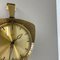Hollywood Regency German Brass Wall Clock from Atlanta Kienzle, 1950s 5