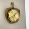 Hollywood Regency German Brass Wall Clock from Atlanta Kienzle, 1950s 2