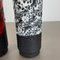 German Pottery Fat Lava Vases Black Red & White by Jopeko, 1970s, Set of 2 16