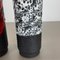 German Pottery Fat Lava Vases Black Red & White by Jopeko, 1970s, Set of 2, Image 16