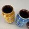 German Pottery Fat Lava Vases Multi-Color by Scheurich, 1970s, Set of 3 11