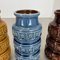 German Pottery Fat Lava Vases Multi-Color by Scheurich, 1970s, Set of 3 9