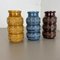 German Pottery Fat Lava Vases Multi-Color by Scheurich, 1970s, Set of 3, Image 4