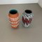 German Zig Zag Pottery Fat Lava Vase by Scheurich, 1970s, Set of 2, Image 4