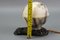 Art Deco White and Black Alabaster Globe Sphere Night Lamp, 1930s, Image 19