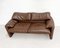 Maralunga Sofa in Brown Leather 1