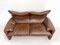 Maralunga Sofa in Brown Leather, Image 4