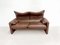 Maralunga Sofa in Brown Leather, Image 5