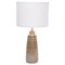 Tall Mid-Century Modern Danish Table Lamp in Beige Ceramic from Soholm 1