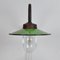 Industrial Green Glass & Iron Outdoor Lamp, 1960s, Image 8