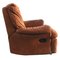 Club chair vintage in pelle marrone, Italia, anni '80, Immagine 7