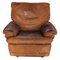 Vintage Italian Brown Leather Club Chair, 1980s 1