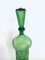 Vintage Empoli Glass Green Wine Decanter Bottle with Stopper, 1960s 3