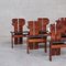 Mid-Century Italian Dining Chairs Africa by Tobia & Afra Scarpa for Maxalto, Set of 6, Image 3