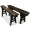 Antique Chinese Dark Elm Benches, Set of 2 3