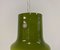 Lámpara colgante sueca de vidrio verde, años 60, Imagen 7