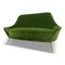 Italienisches Sofa aus grünem Baumwollsamt, 1960er 10