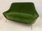 Italian Sofa in Green Cotton Velvet, 1960s 7