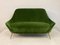 Italian Sofa in Green Cotton Velvet, 1960s 1