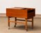 Teak and Oak Side Table with Magazine Storage and Sliding Top, Denmark, 1960s, Image 1