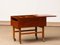 Teak and Oak Side Table with Magazine Storage and Sliding Top, Denmark, 1960s 6