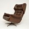 Danish Leather Swivel Armchair, 1960s 3