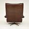 Danish Leather Swivel Armchair, 1960s 9