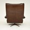 Danish Leather Swivel Armchair, 1960s, Image 9