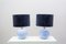 Blue Ceramic Table Lamps, 1970s, Set of 2, Image 1