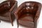 Antique Swedish Leather Armchairs, Set of 2 7