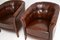 Antique Swedish Leather Armchairs, Set of 2, Image 7