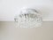 Round Ceiling Lamp with Structured Glass, 1960s, Image 1