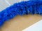 Taburete redondo de felpa azul con tres patas, años 60, Imagen 7