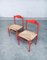 Chaises de Salle à Manger Vintage Laquées Orange, Italie, 1950s, Set de 2 7