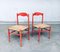 Vintage Italian Orange Lacquered Dining Chairs, 1950s, Set of 2 18