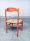Orange lackierte italienische Vintage Esszimmerstühle, 1950er, 2er Set 13