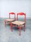 Chaises de Salle à Manger Vintage Laquées Orange, Italie, 1950s, Set de 2 11