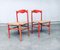 Vintage Italian Orange Lacquered Dining Chairs, 1950s, Set of 2 17