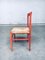 Orange lackierte italienische Vintage Esszimmerstühle, 1950er, 2er Set 8