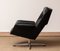 Black Leather Rondo Swivel Chair by Olli Borg for Asko, Finland, 1960s, Image 9