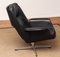 Black Leather Rondo Swivel Chair by Olli Borg for Asko, Finland, 1960s 2