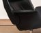 Black Leather Rondo Swivel Chair by Olli Borg for Asko, Finland, 1960s 5