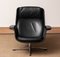 Black Leather Rondo Swivel Chair by Olli Borg for Asko, Finland, 1960s 7