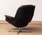 Black Leather Rondo Swivel Chair by Olli Borg for Asko, Finland, 1960s 8