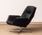 Black Leather Rondo Swivel Chair by Olli Borg for Asko, Finland, 1960s 3