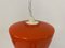 Suspension Scandinave en Verre Orange, 1960s 4