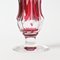 Hand-Cut Cranberry Glass Vase by Val Saint Lambert, 1950s, Image 6